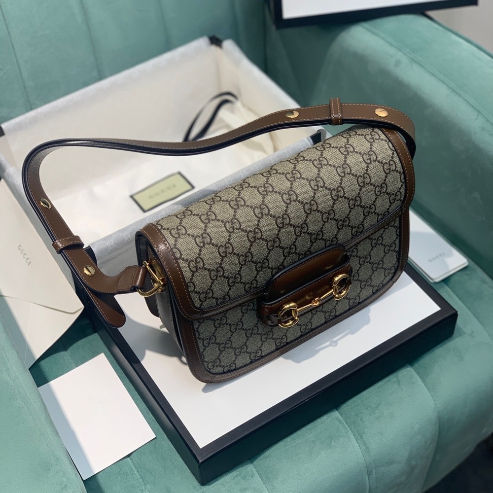 👑Gucci Horsebit 1955 Brown Shoulder Bag - Picture 5 of 13